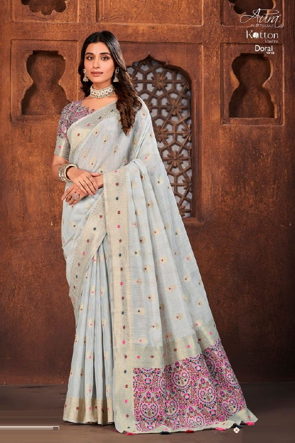 Dorai Vol By Aura Cotton Sarees Catalog The Ethnic World